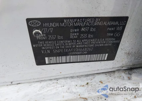 2018 Hyundai Sonata Sel z USA, uszkodzony, nr VIN 5NPE34AF9JH668262